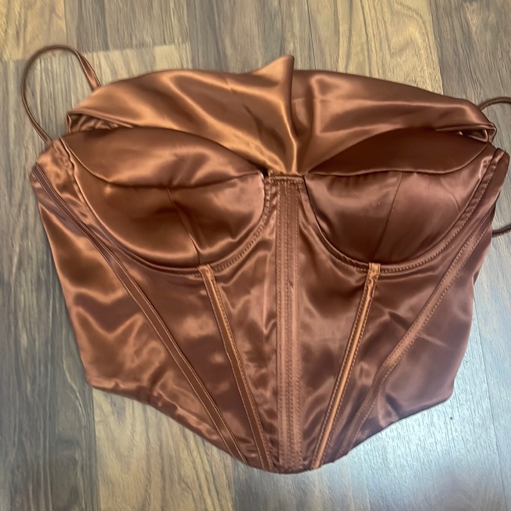 Corset top brown from amazon size medium